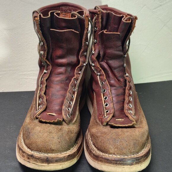 Whites Boots Mens Size 11 D Wedge Red Dog Roughout Leather Lace to Toe PNW Work - Picture 6 of 13